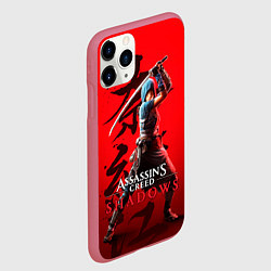 Чехол iPhone 11 Pro матовый Assassins Creed Shadows - Shinobi Naoe, цвет: 3D-малиновый — фото 2