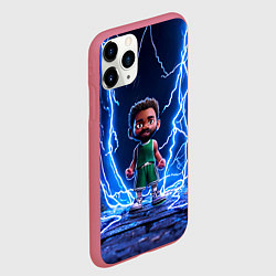 Чехол iPhone 11 Pro матовый Браун Джейлен в разрядах молний, цвет: 3D-малиновый — фото 2