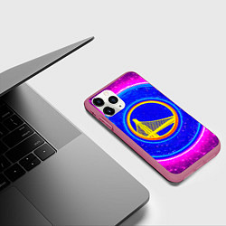 Чехол iPhone 11 Pro матовый Голден Стэйт Уорриорз звездный, цвет: 3D-малиновый — фото 2