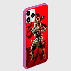 Чехол iPhone 11 Pro матовый Assassins Creed Shadows - samurai Yasuke, цвет: 3D-фиолетовый — фото 2