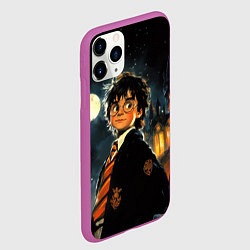 Чехол iPhone 11 Pro матовый Гарри Поттер глубокая ночь, цвет: 3D-фиолетовый — фото 2