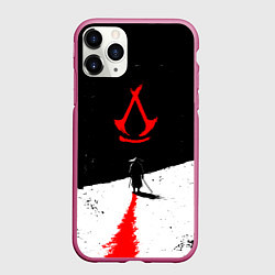 Чехол iPhone 11 Pro матовый Assassins creed shadows - самурай, цвет: 3D-малиновый
