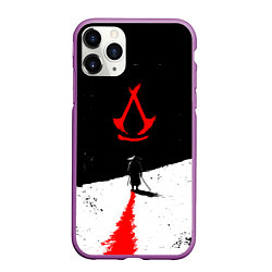 Чехол iPhone 11 Pro матовый Assassins creed shadows - самурай, цвет: 3D-фиолетовый