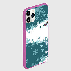 Чехол iPhone 11 Pro матовый Сноуборд это жизнь, цвет: 3D-фиолетовый — фото 2