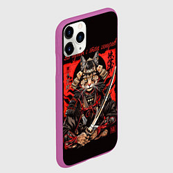 Чехол iPhone 11 Pro матовый Все дуреют с этих самураев, цвет: 3D-фиолетовый — фото 2