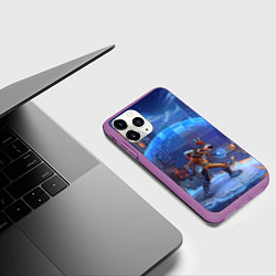 Чехол iPhone 11 Pro матовый Мегавольт, цвет: 3D-фиолетовый — фото 2
