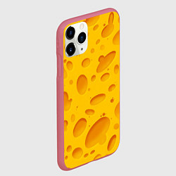 Чехол iPhone 11 Pro матовый Сыр, цвет: 3D-малиновый — фото 2