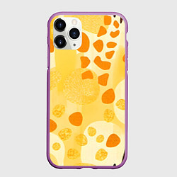 Чехол iPhone 11 Pro матовый Солнечные пятна жирафа, цвет: 3D-фиолетовый