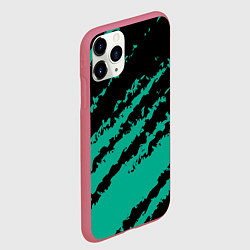 Чехол iPhone 11 Pro матовый The color is black and turquoise, цвет: 3D-малиновый — фото 2