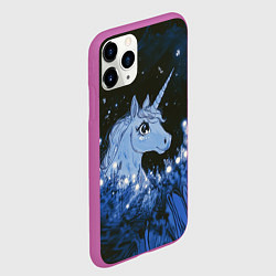 Чехол iPhone 11 Pro матовый Единорог и светлячки, цвет: 3D-фиолетовый — фото 2