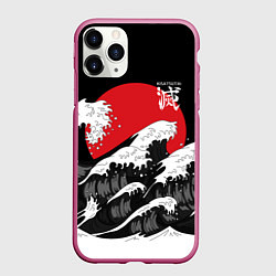 Чехол iPhone 11 Pro матовый Корпус бойни демонов - Kisatsutai, цвет: 3D-малиновый