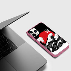 Чехол iPhone 11 Pro матовый Корпус бойни демонов - Kisatsutai, цвет: 3D-малиновый — фото 2