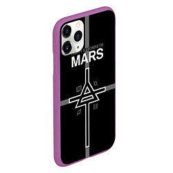 Чехол iPhone 11 Pro матовый 30 Seconds to Mars - poster, цвет: 3D-фиолетовый — фото 2