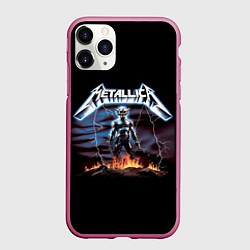 Чехол iPhone 11 Pro матовый Metallica - neon fantasy, цвет: 3D-малиновый