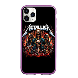 Чехол iPhone 11 Pro матовый Metallica forever - thrash metal, цвет: 3D-фиолетовый