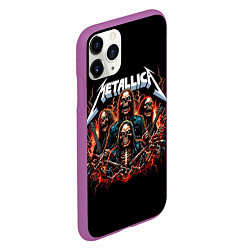 Чехол iPhone 11 Pro матовый Metallica forever - thrash metal, цвет: 3D-фиолетовый — фото 2