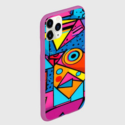 Чехол iPhone 11 Pro матовый Кислая геометрия, цвет: 3D-фиолетовый — фото 2