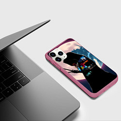 Чехол iPhone 11 Pro матовый Для любителя аниме, цвет: 3D-малиновый — фото 2
