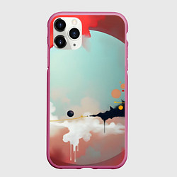 Чехол iPhone 11 Pro матовый Сюрреалистичная абстракция, цвет: 3D-малиновый