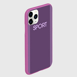 Чехол iPhone 11 Pro матовый Sport фиолетовый, цвет: 3D-фиолетовый — фото 2