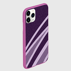 Чехол iPhone 11 Pro матовый Фиолетовый абстрактный с полосой, цвет: 3D-фиолетовый — фото 2