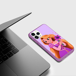 Чехол iPhone 11 Pro матовый Rapunzel - big pictures, цвет: 3D-фиолетовый — фото 2
