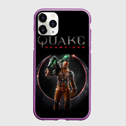 Чехол iPhone 11 Pro матовый Quake champions - Visor, цвет: 3D-фиолетовый