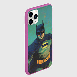 Чехол iPhone 11 Pro матовый Злой Бэтмен, цвет: 3D-фиолетовый — фото 2