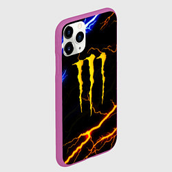 Чехол iPhone 11 Pro матовый Monster energy storm, цвет: 3D-фиолетовый — фото 2