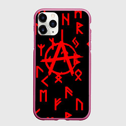 Чехол iPhone 11 Pro матовый Анархия символы