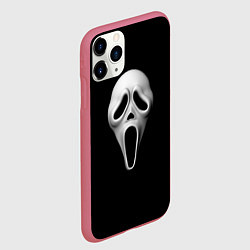 Чехол iPhone 11 Pro матовый Крик маска косплей, цвет: 3D-малиновый — фото 2
