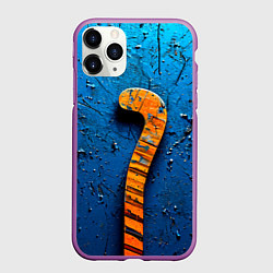 Чехол iPhone 11 Pro матовый Хоккей на траве клюшка, цвет: 3D-фиолетовый
