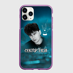 Чехол iPhone 11 Pro матовый Сектор газа Юрий Хой, цвет: 3D-фиолетовый