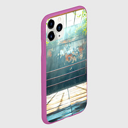 Чехол iPhone 11 Pro матовый Ринг под открытым небом, цвет: 3D-фиолетовый — фото 2