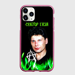 Чехол iPhone 11 Pro матовый Сектор газа зеленый огонь, цвет: 3D-малиновый