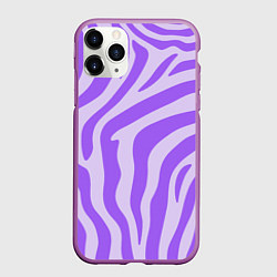 Чехол iPhone 11 Pro матовый Лавандовый тигровый паттерн, цвет: 3D-фиолетовый