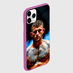 Чехол iPhone 11 Pro матовый Дастин Порье в дыму, цвет: 3D-фиолетовый — фото 2