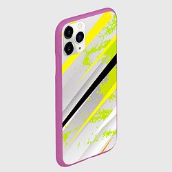 Чехол iPhone 11 Pro матовый Color white light green, цвет: 3D-фиолетовый — фото 2