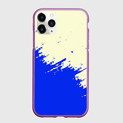 Чехол iPhone 11 Pro матовый Color blue white, цвет: 3D-фиолетовый