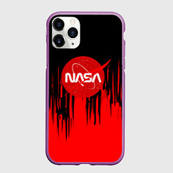 Чехол iPhone 11 Pro матовый Nasa краски текстура