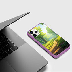 Чехол iPhone 11 Pro матовый Fabulous forest, цвет: 3D-фиолетовый — фото 2