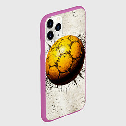 Чехол iPhone 11 Pro матовый Гандбольный мяч на белом, цвет: 3D-фиолетовый — фото 2