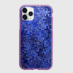 Чехол iPhone 11 Pro матовый Синий ультрамарин абстрактная текстура, цвет: 3D-фиолетовый