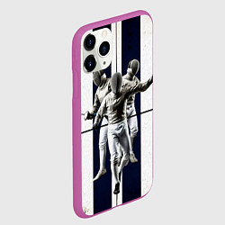 Чехол iPhone 11 Pro матовый Фехтование на рапирах, цвет: 3D-фиолетовый — фото 2