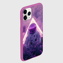 Чехол iPhone 11 Pro матовый Космонавт в фиолетовом поле, цвет: 3D-фиолетовый — фото 2