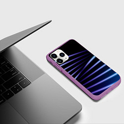 Чехол iPhone 11 Pro матовый Color black blue, цвет: 3D-фиолетовый — фото 2