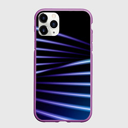Чехол iPhone 11 Pro матовый Color black blue, цвет: 3D-фиолетовый