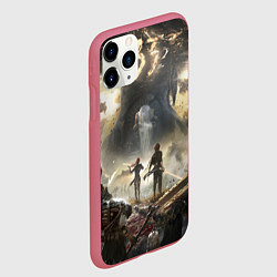 Чехол iPhone 11 Pro матовый Экспедиция Clair Obscur expedition 33, цвет: 3D-малиновый — фото 2