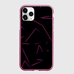 Чехол iPhone 11 Pro матовый Color pink line, цвет: 3D-малиновый