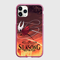 Чехол iPhone 11 Pro матовый Герой Hollow knight silksong, цвет: 3D-малиновый